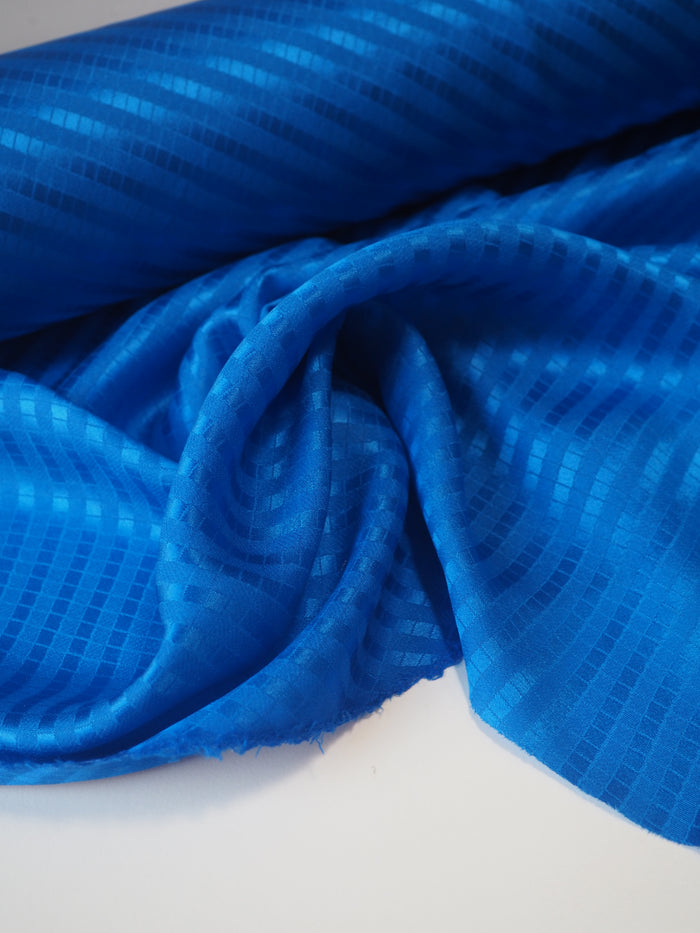 Sapphire Light Diagonal Silk Satin Jacquard