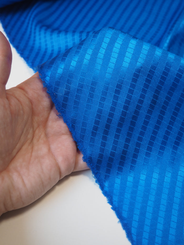 Sapphire Light Diagonal Silk Satin Jacquard