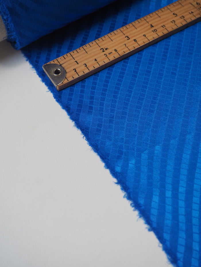 Sapphire Light Diagonal Silk Satin Jacquard