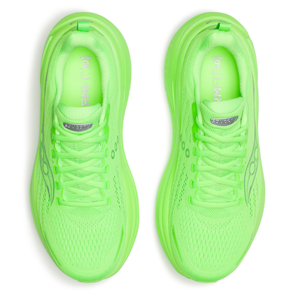 Saucony Men's Hurricane 25 Running Shoes in Silver/Slime SS26