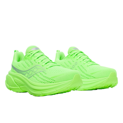 Saucony Men's Hurricane 25 Running Shoes in Silver/Slime SS26