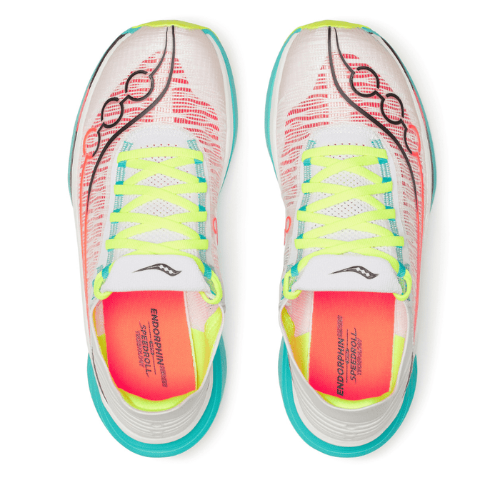Saucony Shoes Saucony Unisex Endorphin Elite 2 Running Shoes in White/Mutant AW25 - Up and Running
