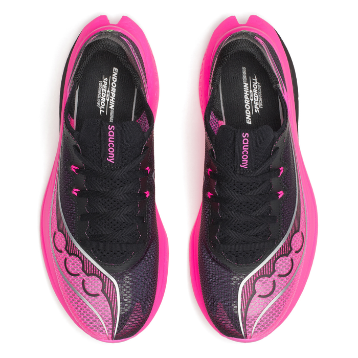 Saucony Women's Endorphin Pro 5 Running Shoes in Black/Shock SS26