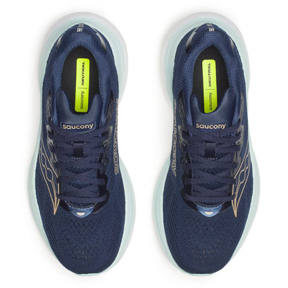 Saucony Women's Ride 19 Running Shoes in Navy/Aqua SS26