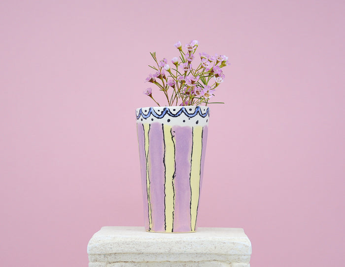Scallops and Stripes Cup - Juice Ceramics