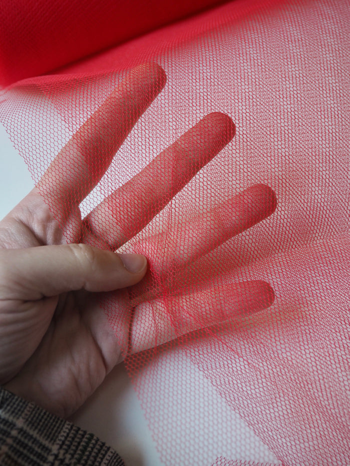 Scarlet Red Semi-Rigid Tulle