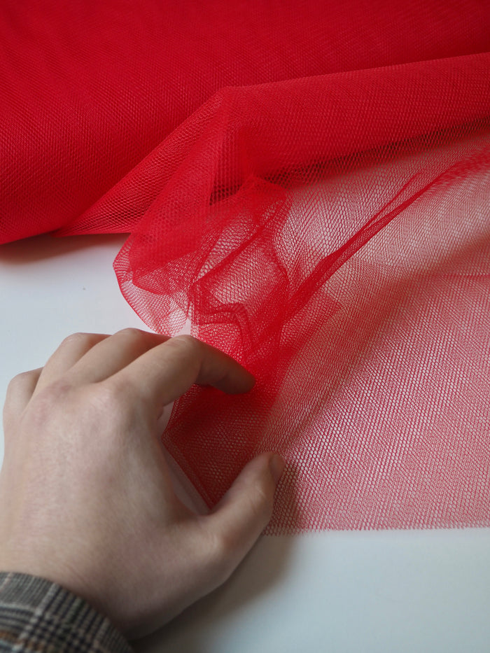 Scarlet Red Semi-Rigid Tulle
