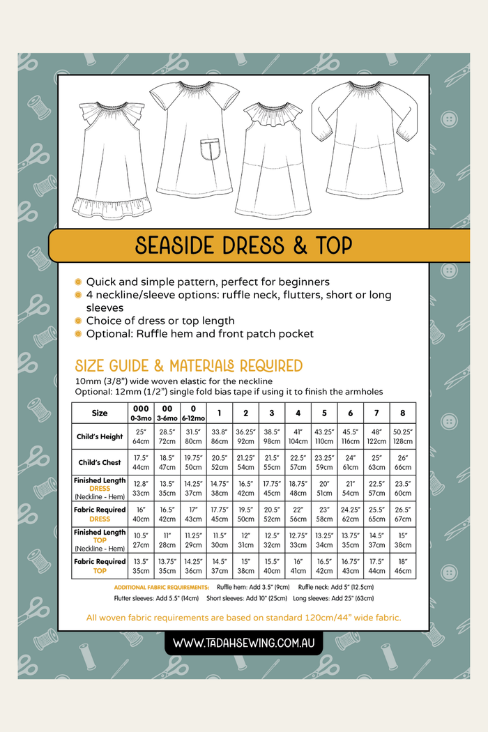Seaside Dress & Top Sewing Pattern