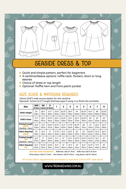 Seaside Dress & Top Sewing Pattern