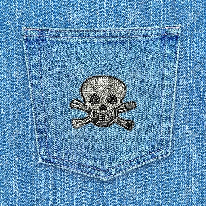 Sequins Sparkle Heat Transfer Patch (Skull)