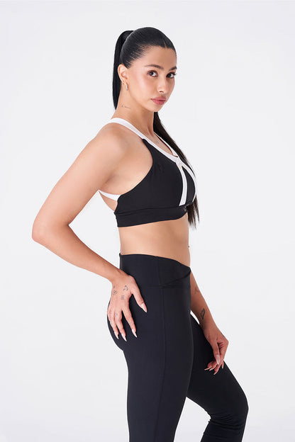Sleek Black Sports Bra and Legging