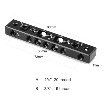 SmallRig Cheese Bar with 1/4 Inch and 3/8 Inch Screw Hole