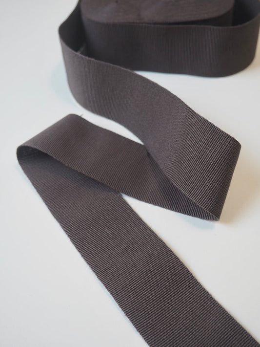 Smoke Grosgrain Ribbon 40mm