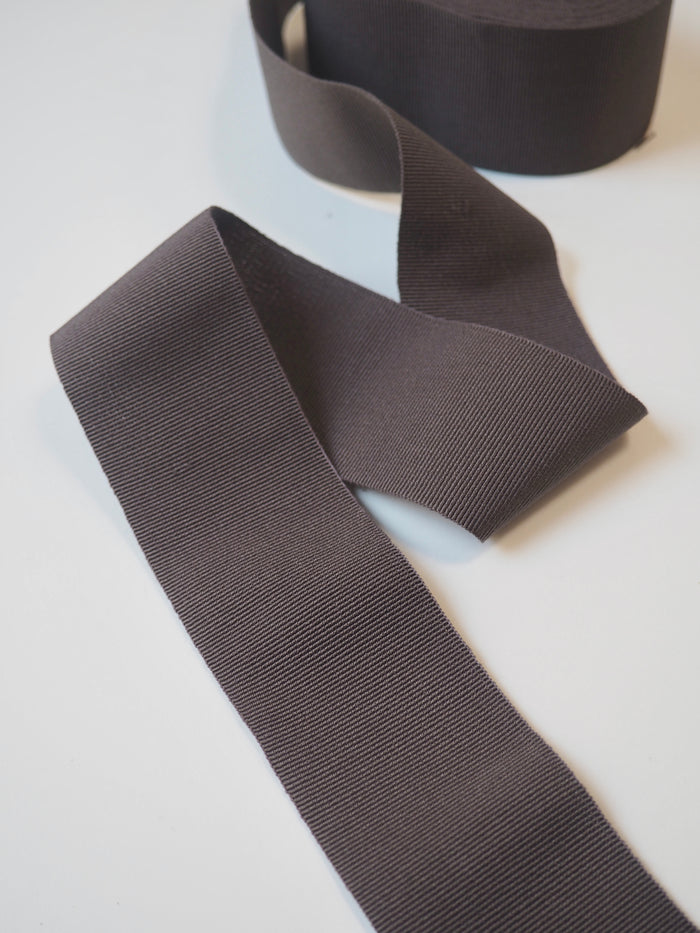 Smoke Grosgrain Ribbon 50mm