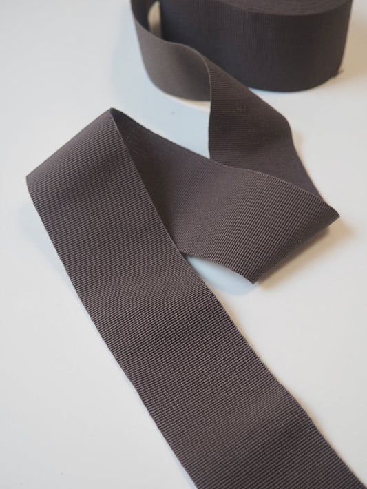 Smoke Grosgrain Ribbon 50mm