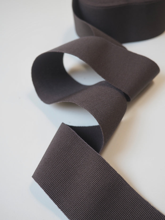 Smoke Grosgrain Ribbon 50mm