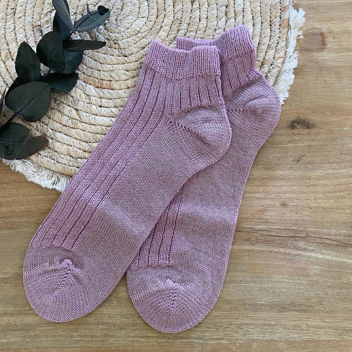 Soquettes femme en laine & lin bio Hirsch Natur