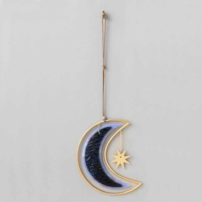 Stained Glass Light Catcher - Moon Star
