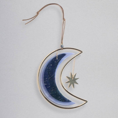 Stained Glass Light Catcher - Moon Star