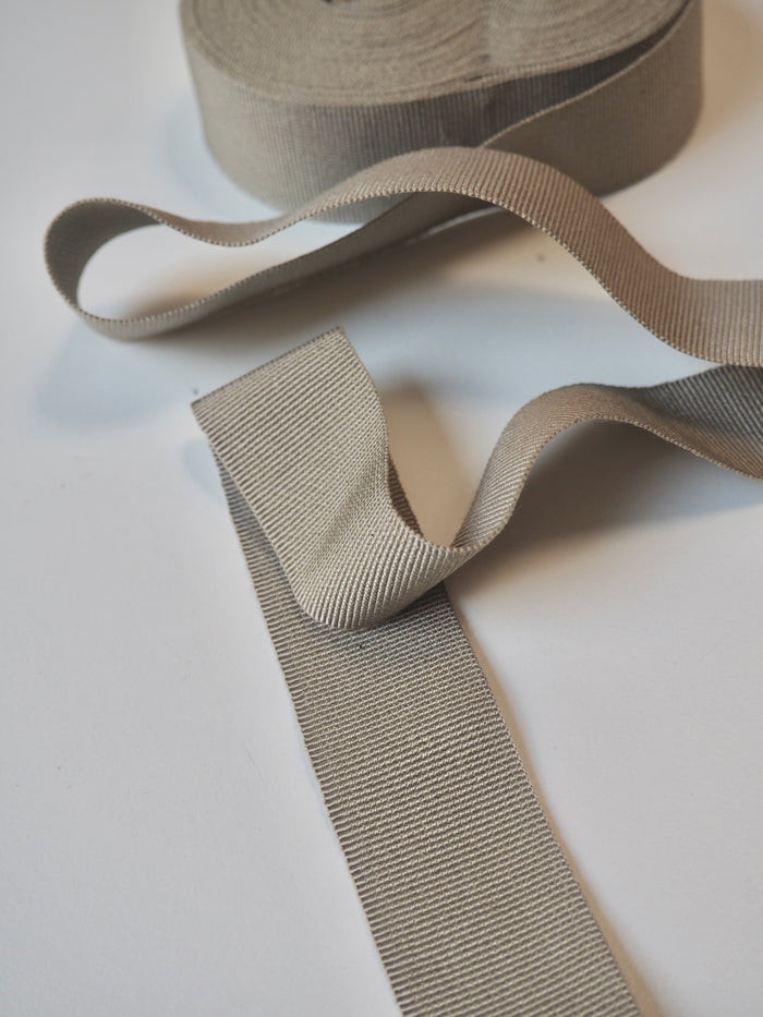 Stone Grosgrain Ribbon 30mm