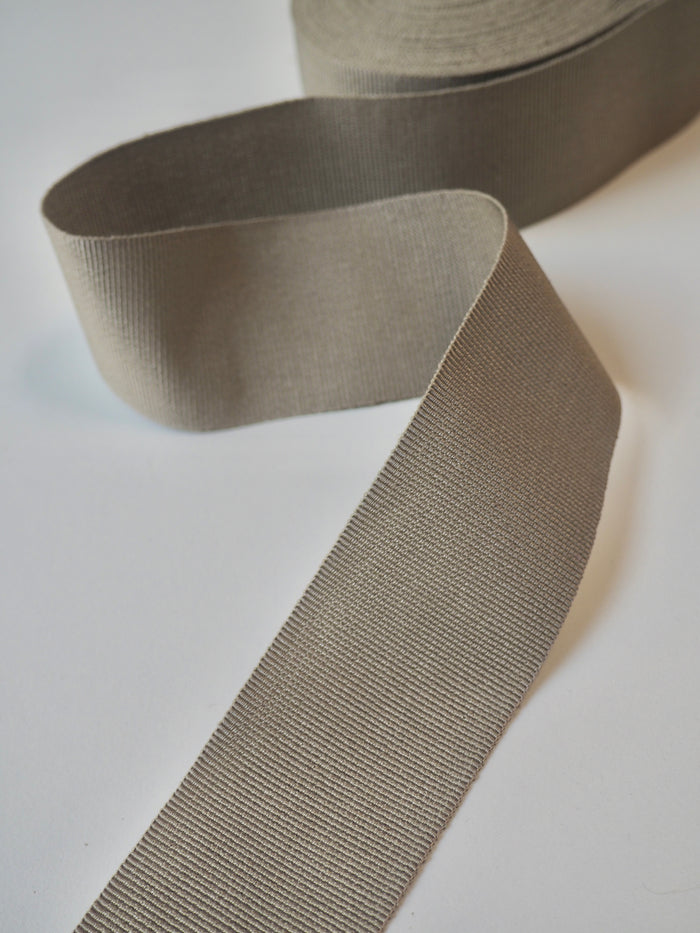 Stone Grosgrain Ribbon 40mm