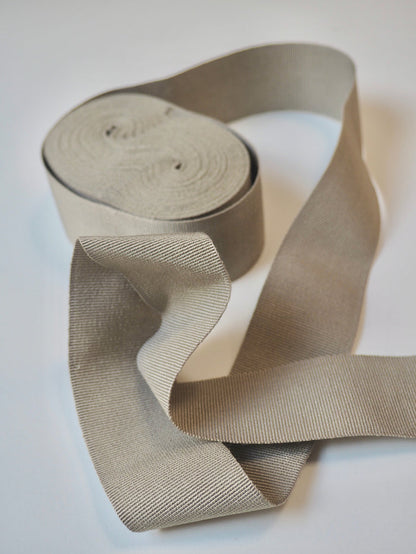 Stone Grosgrain Ribbon 40mm