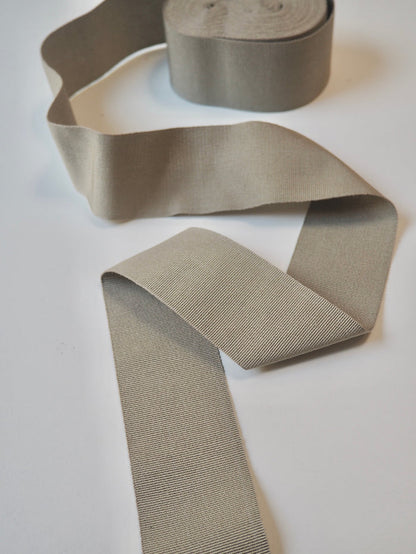 Stone Grosgrain Ribbon 50mm
