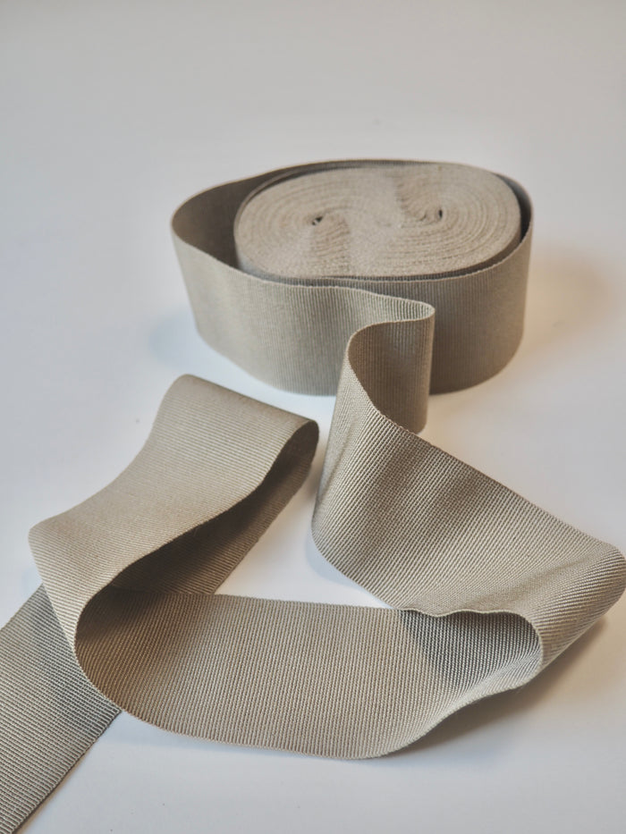 Stone Grosgrain Ribbon 50mm