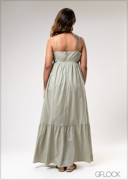 Strappy Embroidered Dress - 310725