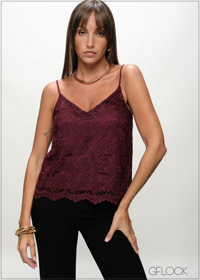 Strappy Lace Top - 090226