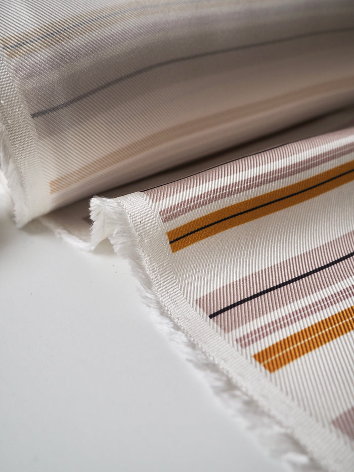 Stripe Silk Twill