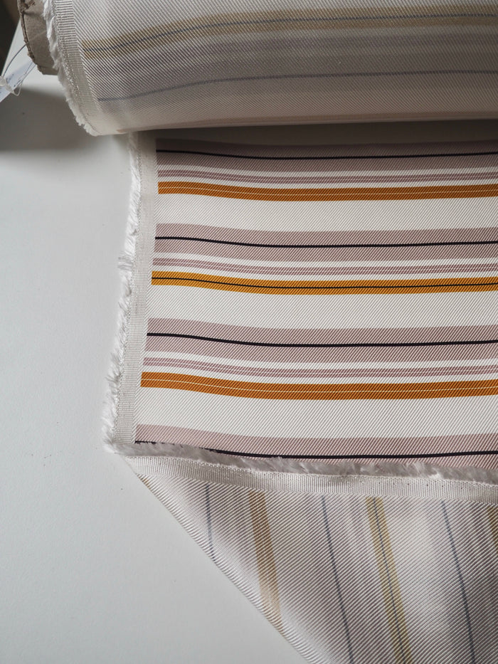 Stripe Silk Twill