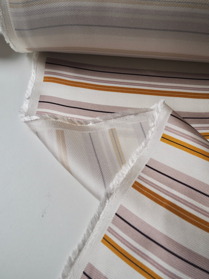 Stripe Silk Twill