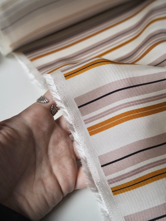 Stripe Silk Twill