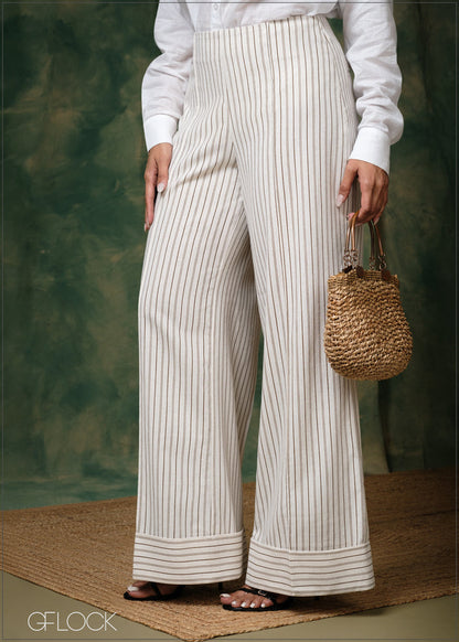 Striped Wide Leg Pant - 171225