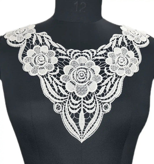 Ani Accessories sunflower with leafy design neckline featuring detailed floral embroidery for elegant dresses and ethnic wear