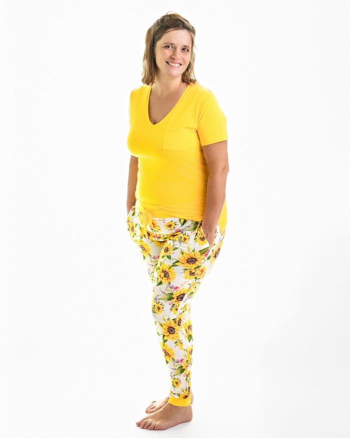 Suns and Roses (Sunflowers) Women's Jogger Pants - Jammie Session