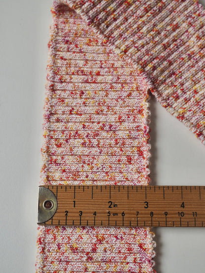 Sunset Flecked Chunky Cotton Ribbed Cuff 8cm