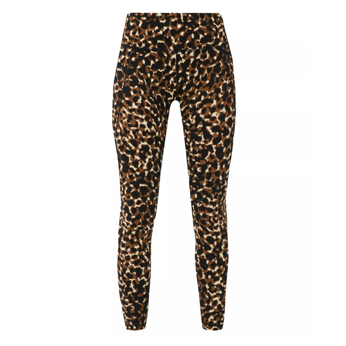 Sweaty Betty Power 7/8 Workout Leggings in Brown Offbeat Animal Print SS26