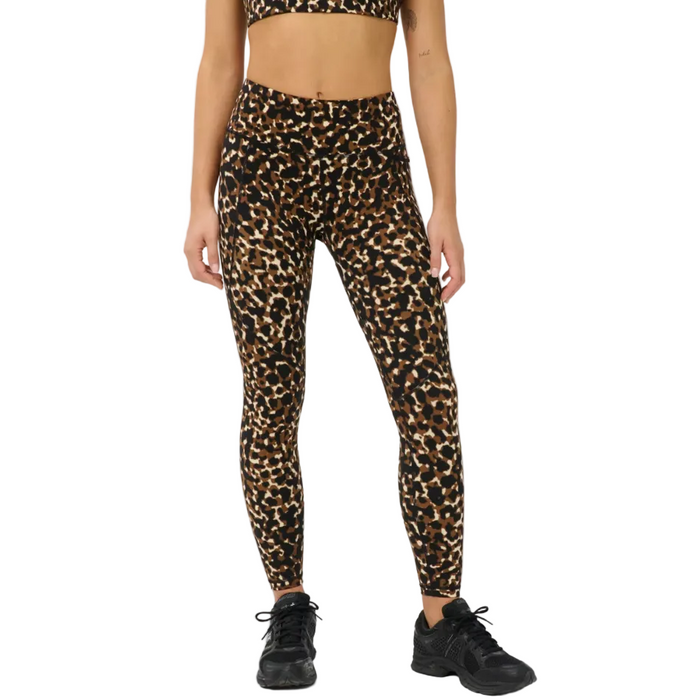 Sweaty Betty Power 7/8 Workout Leggings in Brown Offbeat Animal Print SS26