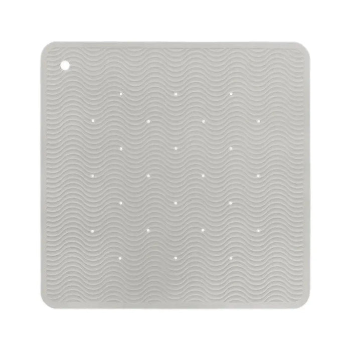 Tapis de bain en caoutchouc Hevea carré  - Granite