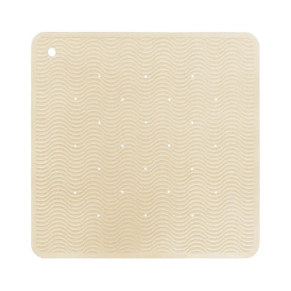 Tapis de bain en caoutchouc Hevea carré 52x52cm  - Sable