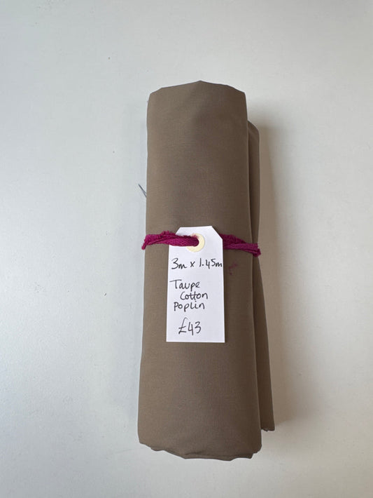 Taupe Cotton Poplin Remnant