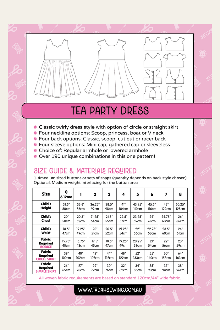 Tea Party Dress Sewing Pattern