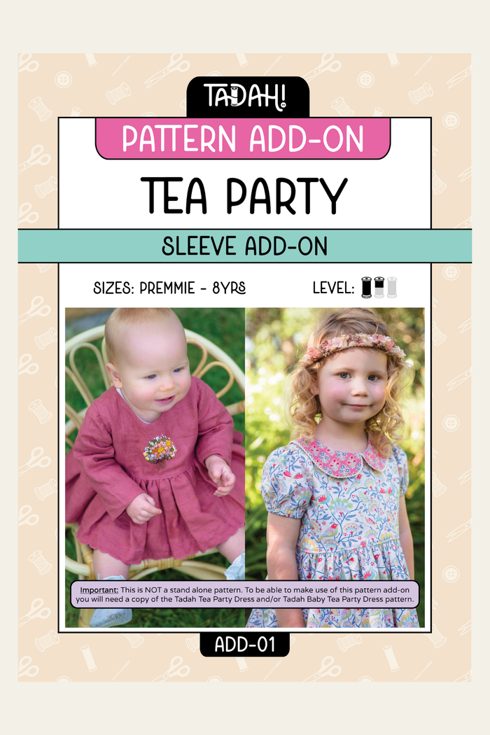 Tea Party Sleeve PDF Pattern ADD-ON