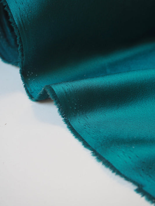 Teal Crepe-Back Satin