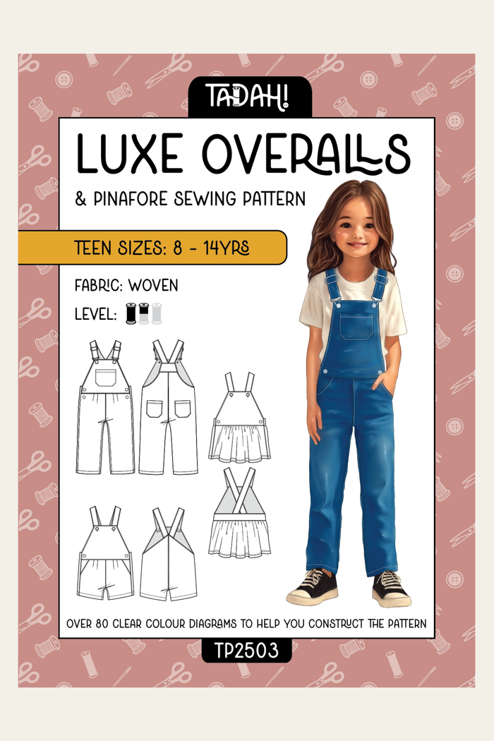 Teen Luxe Overalls Sewing Pattern