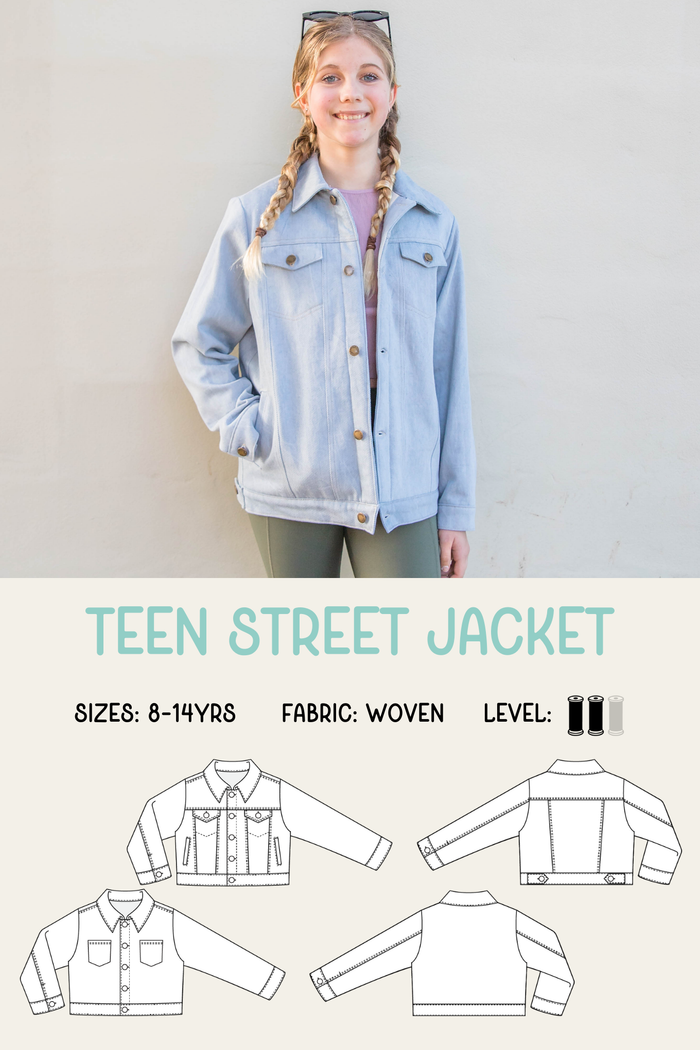 Teen Street Jacket Sewing Pattern
