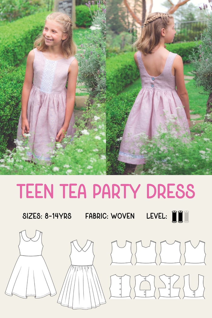 Teen Tea Party Dress Sewing Pattern