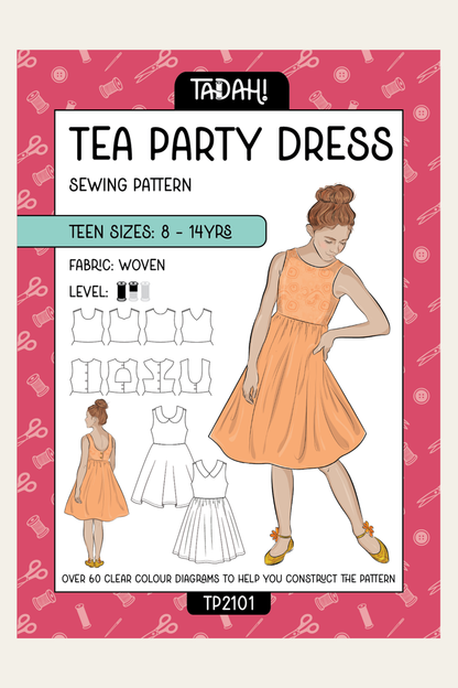 Teen Tea Party Dress Sewing Pattern